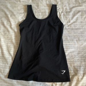 Black gymshark tank top